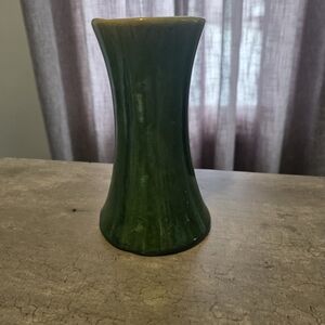 Vintage green glazed ceramic vase, Similar to a Bourne Denby England piece